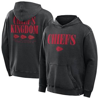 Men's Fanatics Black Kansas City Chiefs Big & Tall Relaxed Intense Rivalry Washed Hoodie
