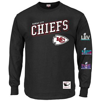 Men's Mitchell & Ness Black Kansas City Chiefs Big & Tall Training Camp Long Sleeve T-Shirt