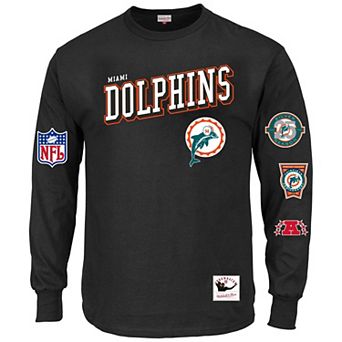 Men's Mitchell & Ness Black Miami Dolphins Big & Tall Training Camp Long Sleeve T-Shirt
