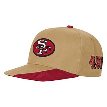 Youth Outerstuff Gold/Scarlet San Francisco 49ers Side Swipe Retro Snapback Hat