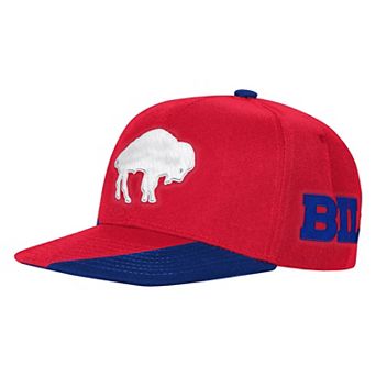 Youth Outerstuff Red/Royal Buffalo Bills Side Swipe Retro Snapback Hat