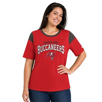 Women's Starter Red Tampa Bay Buccaneers Plus Size Linebacker T-Shirt