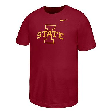 Youth Nike Cardinal Iowa State Cyclones Logo T-Shirt