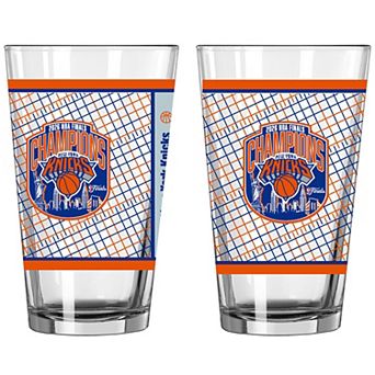 Logo Brands New York Knicks 2026 NBA Finals Champions Two-Piece 16oz. Wrapped Pint Glass Set