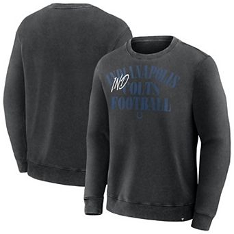 Men's Fanatics Black Indianapolis Colts Big & Tall Relaxed Halftime Lead Washed Sweatshirt