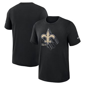 Men's Nike Black New Orleans Saints Left End Run Slub Dri-FIT T-Shirt