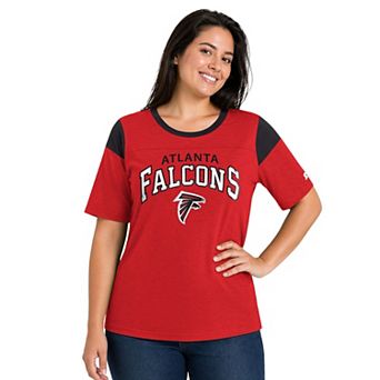 Women's Starter Red Atlanta Falcons Plus Size Linebacker T-Shirt