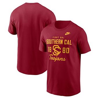 Men's Nike Cardinal USC Trojans Legacy Stacked Established T-Shirt