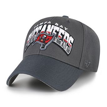 Men's '47 Charcoal Tampa Bay Buccaneers Split Block MVP Adjustable Hat