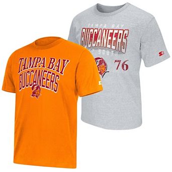 Men's Starter Orange/Gray Tampa Bay Buccaneers Two-Pack Throwback Logo T-Shirt Set