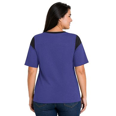 Women's Starter Purple Baltimore Ravens Plus Size Linebacker T-Shirt