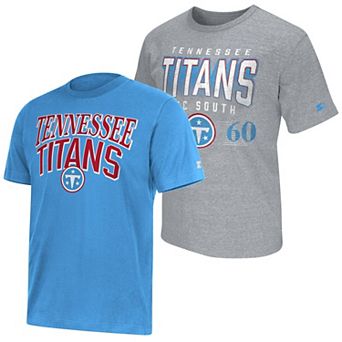 Men's Starter Light Blue/Gray Tennessee Titans Two-Pack Logo T-Shirt Set