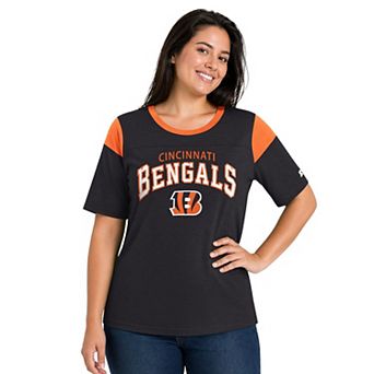 Women's Starter Black Cincinnati Bengals Plus Size Linebacker T-Shirt