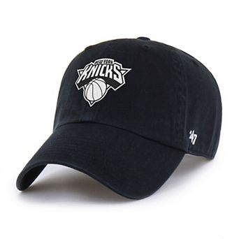 Men's '47 Black New York Knicks Color Pack Clean Up Adjustable Hat