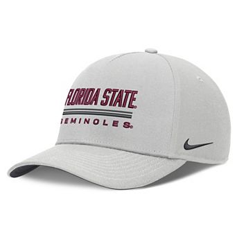 Men's Nike Gray Florida State Seminoles 2026 Sideline Dri-FIT Rise Adjustable Hat