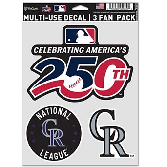 WinCraft Colorado Rockies America 250 5.5" x 7.75" Three-Piece Fan Decal Set