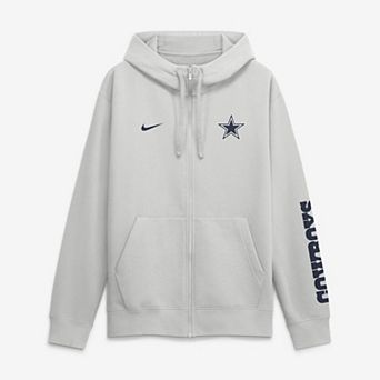 Men's Nike Gray Dallas Cowboys Cool Down Club Full-Zip Hoodie