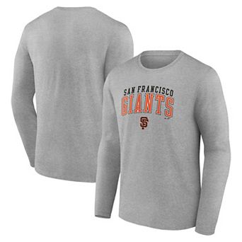 Men's Fanatics Heather Gray San Francisco Giants Iconic Long Sleeve T-Shirt