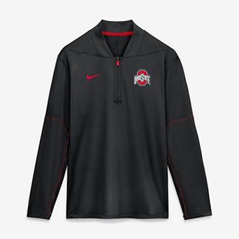 Men's Nike Black Ohio State Buckeyes 2026 Sideline Midweight Half-Zip Dri-FIT Pullover