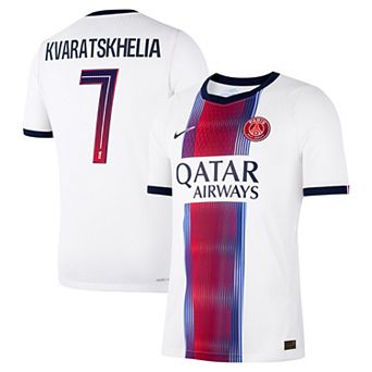 Men's Nike Khvicha Kvaratskhelia White Paris Saint-Germain 2026/27 Away Match Authentic Jersey