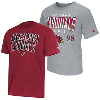Men's Starter Cardinal/Gray Arizona Cardinals Two-Pack Logo T-Shirt Set
