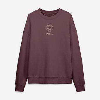 Men's Fanatics Burgundy Paris Saint-Germain Oversized Muted Centre Sweatshirt