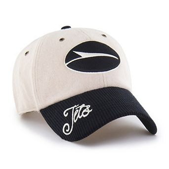 Women's '47 Natural/Black New York Jets Rope Script Clean Up Adjustable Hat