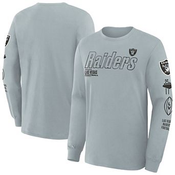 Men's Fanatics Heather Gray Las Vegas Raiders Big & Tall Checkdown Pass T-Shirt