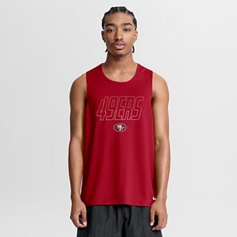 Men's Nike Scarlet San Francisco 49ers Kickoff Miler Dri-FIT Tank​ Top