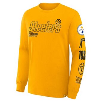 Men's Fanatics Gold Pittsburgh Steelers Big & Tall Checkdown Pass T-Shirt