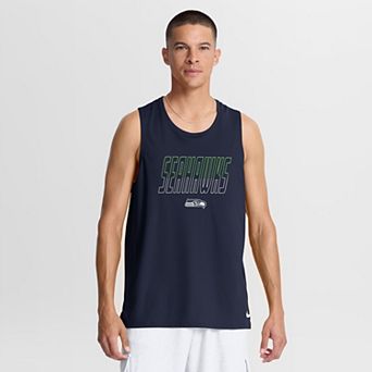 Men's Nike College Navy Seattle Seahawks Kickoff Miler Dri-FIT Tank​ Top