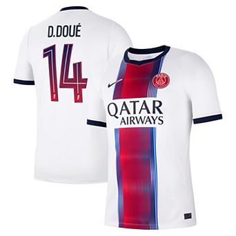 Men's Nike Désiré Doué White Paris Saint-Germain 2026/27 Away Stadium Replica Jersey