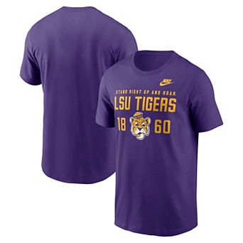 Men's Nike Purple LSU Tigers Legacy Stacked Established T-Shirt