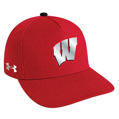 Unisex Under Armour Red Wisconsin Badgers 2026 Lambeau Field Collection Blitzing A-Frame Adjustable Hat
