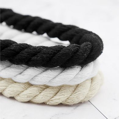 1 Pair Chunky Rope Round Hand-woven Solid Color Shoelaces for Sneakers 35.43"