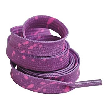 2 Pairs Flat Colorful Splash Color Print Shoe Laces for Sneakers 62.99"