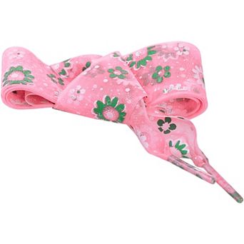 1 Pair Colorful Flower Print Flat Mesh Shoe Laces Casual 70.9"
