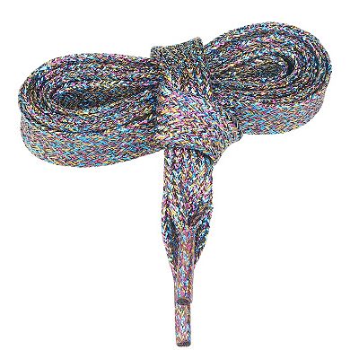 Women's Metallic Glitter Flat Colorful Shoelaces 1 Pair for Sneakers 39.37"