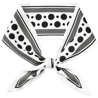 Women Polka Dots Neck Scarves, Skinny Long Satin Silky Ribbon Headband Hair Band Neck Scarf