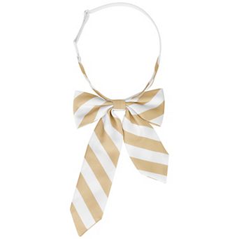 Women's Stripes Asymmetrical Ribbon Pre-tied Bow Stripe Bow Ties for Preppy Cute