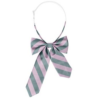 Women's Stripes Asymmetrical Ribbon Pre-tied Bow Stripe Bow Ties for Preppy Cute