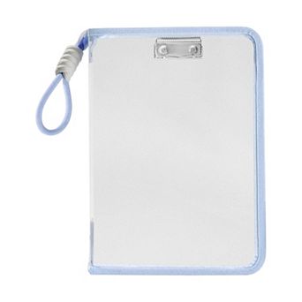 Document Bag, Zipper Tote PP File Bag for Office With Clip