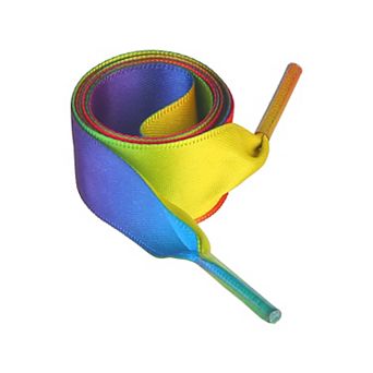 2 Pairs Extra Wide Ribbon Colorful Flat Gradient Shoelaces for Sneakers 63"