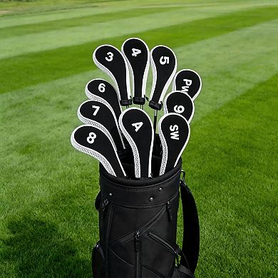 1Set Durable Golf Head Covers with Zipper