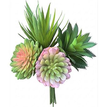 Artificial Succulent Plants Set, Realistic Faux Decor for Home & Garden
