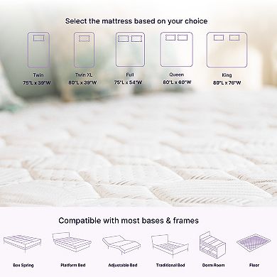 12 Inch Size Cooling Gel Hybrid Mattress Orthopedic Motion Isolation Adjustable Base Ready