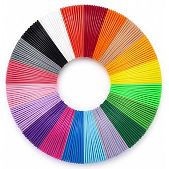 3D Printing Pen Filament Refills, 20 pc Assorted Color PLA 5M Refills for Drawing Doodling & Crafts