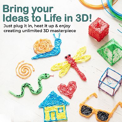 3D Printing Pen Filament Refills, 20 Pcs Assorted Color PLA 5M Refills for Drawing Doodling & Crafts