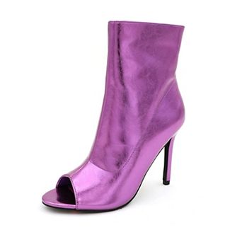 Charlie-212 Peep Toe Stiletto Heel Ankle Booties