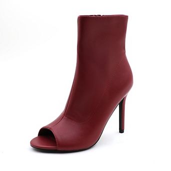 Charlie-212 Peep Toe Stiletto Heel Ankle Booties